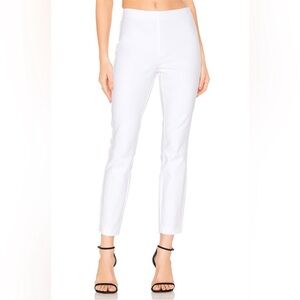 Rag & Bone Simone Flat Front Ankle Length Cotton Blend Skinny Pants, White, Sz 6
